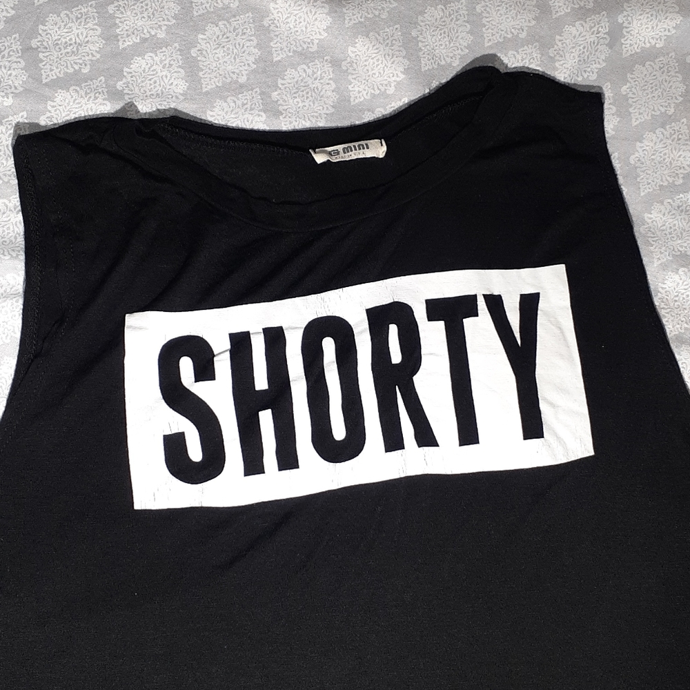 Black sleeveless Tee